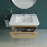 حوض لوحدة موبيليا إيكاروس 045475 بالفايظ بفتحة للخلاط مقاس 75 × 49 سم من ساني بيور